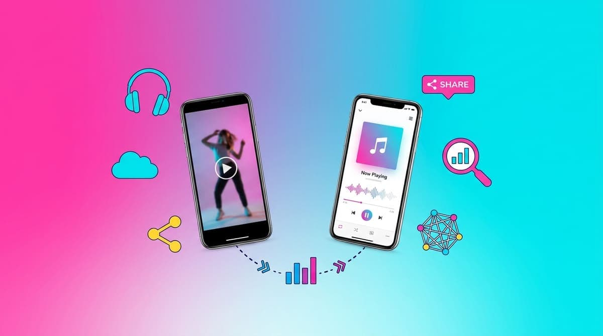 TikTok and Spotify app icons on a phone screen